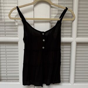 No Boundaries Black Buttoned Camisole